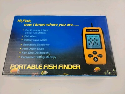 New Portable Sonar Fish Finder Wireless Echo Sounder Boat Alarm