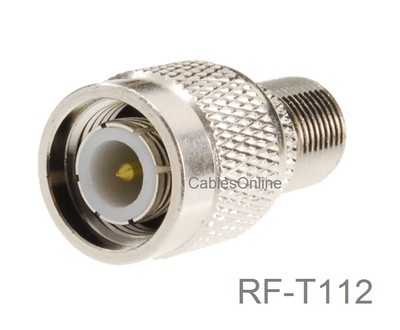 F Female Jack to TNC Male Plug RF Adapter, CablesOnline RF-T112