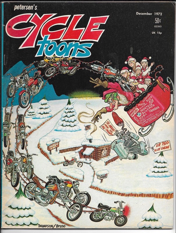 CYCLEtoons Magazine  December 1972 Issue #30. Petersen Publishing Co. Motorcycle