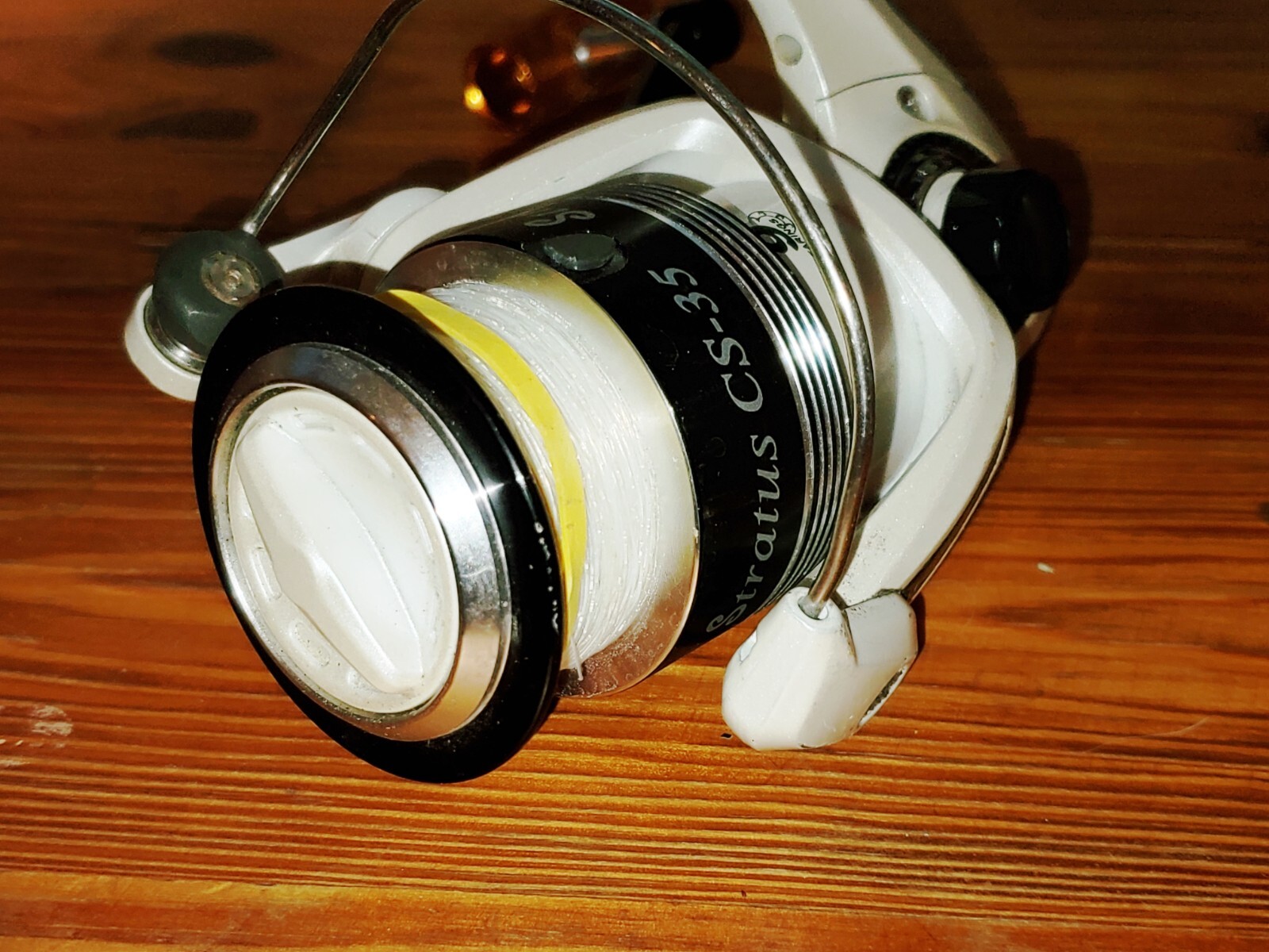 🐟OKUMA STRATUS CS-35 SPINNING REEL w GOLD HANDLE UPGRADE~CLEAN & WORKS GREAT🐟