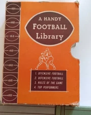 Louis Oshins "A HANDY FOOTBALL LIBRARY" 4 vols c1949 Off & Def Rules & Big names