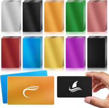 Weparmeety 100 Pcs Metal Engraving Blanks Colorful Aluminum Sheet Laser Engravin