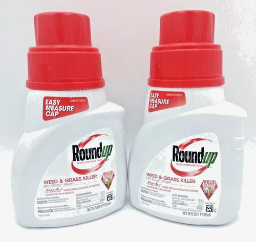Roundup Concentrate Plus 2 Bottles of 16 oz Weed and Grass Killer - 32 OZ total