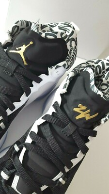 New Jordan Zion 1 men's basketball shoes black-white-metallic gold