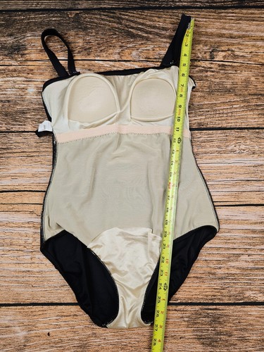 VTG Maxine Of Hollywood Sz 10 One Piece Tankini Swimsuit Animal Print Red Black - Picture 10 of 11