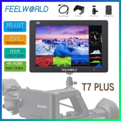 FEELWORLD T7 PLUS 7'' 3D LUT HDMI IPS Field Monitor HD 1920x1200 For DSLR Camera
