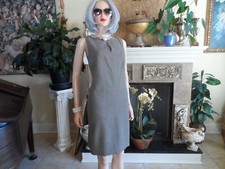 Tory Burch Taupe Wool Blend Sheath Dress w/Trapunto Stiching Detail Size 4