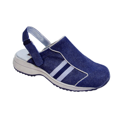 Fuzzy Sandy Women's Wide Width Blue Denim Casual Clogs *** Read Description ***