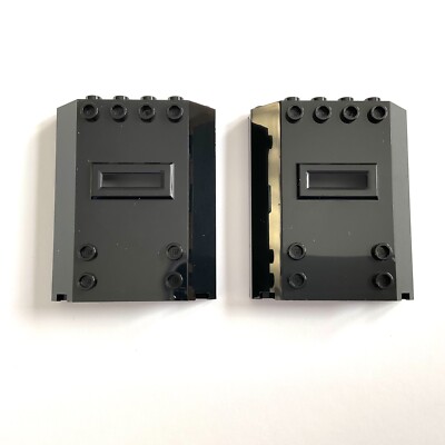 2 Lego Panel Paneele mit Fenster 2x6x6 schwarz NEU 22387