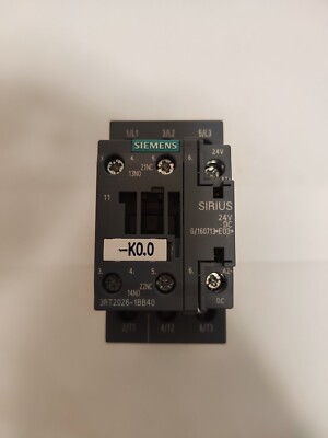Siemens Leistungsschütz / AC-3 / 400V / 11 kW / 1 S + 1 Ö / 3RT2026-1BB40