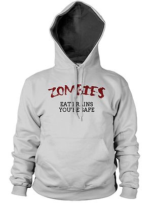 Zombies Eat Brains Your OK lustiger Herren Dead Hoody Sweat Walking Hoodie Damen Top