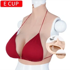 Silicone Breast Form Plate Fake Boobs Silicone Gel Filler E Cup Crossdresser