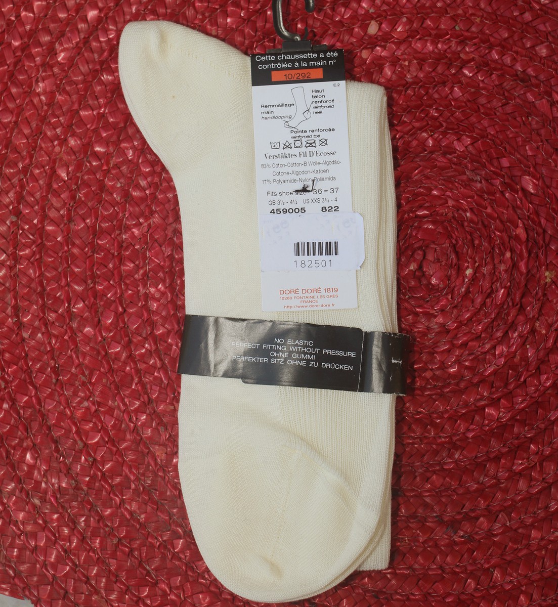 Chaussettes Doré Doré En Fil D'Écosse Renforcées - Neuf Avec étiquettes - Tailles 38/39 Ou 40/41 - Couleur Sable