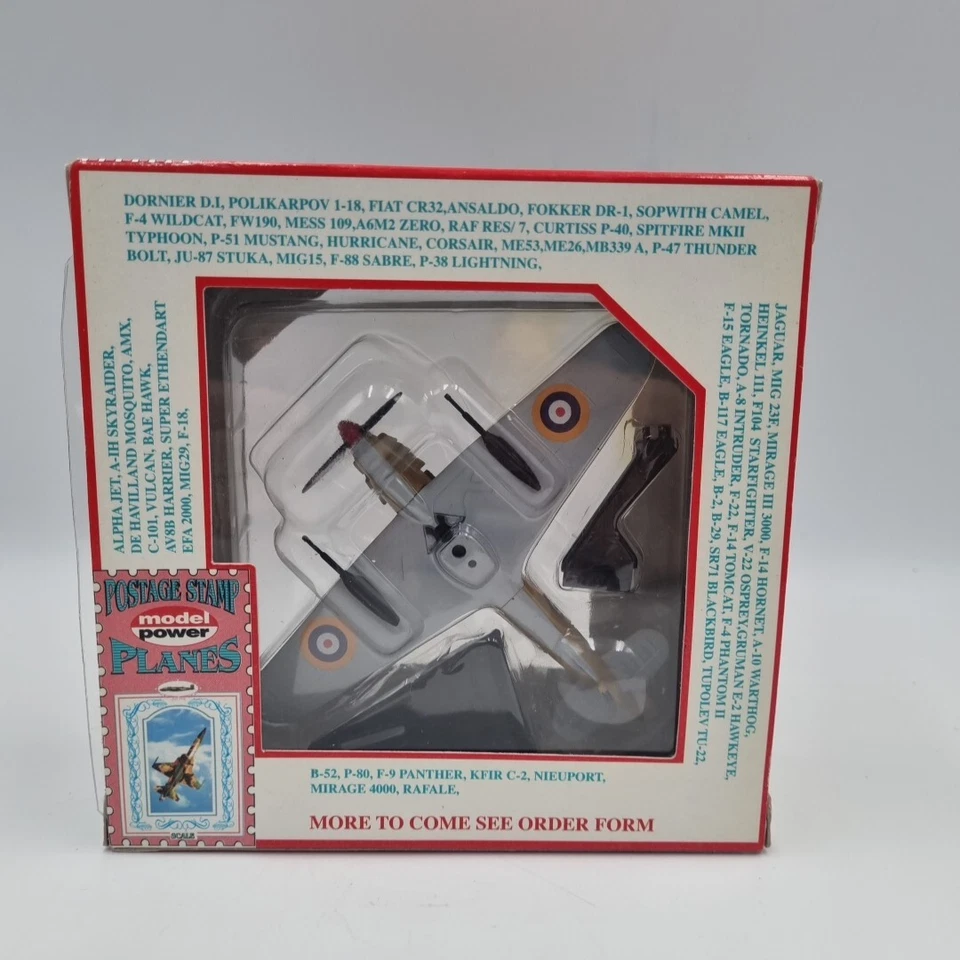 MODEL POWER Postage Stamp Planes 1:100 5340 Hurricane MKII Die-Cast Metal Model - Image 4 of 4