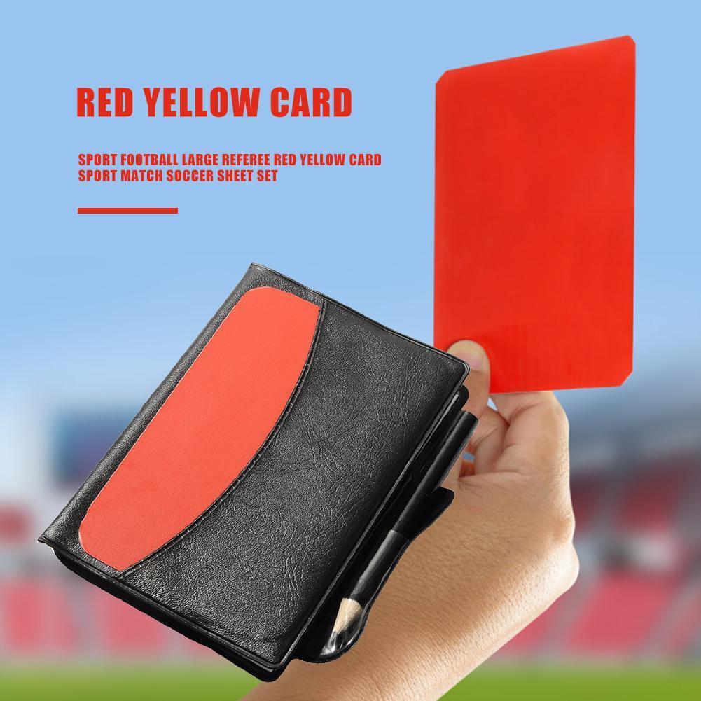 Sport Football Large Referee Red Yellow Card Sport Match Soccer Sheet ...