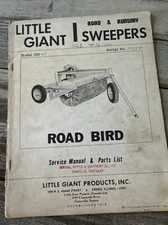 Little Giant Model 500-7 Road Sweeper Operation Service Parts Manual Catalog