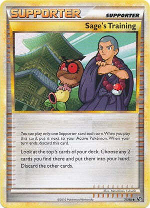 Pokemon Card HeartGold SoulSilver Undaunted 77/90 Sage's Training