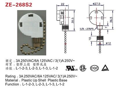 3speed Pull Chain Fan Switch Dual Capacitor Westinghouse 77288 Zing Ear Ze 268s2 30721772887 Ebay