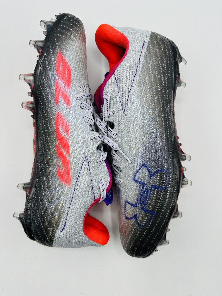Under Armour Blur Smoke MC Football Cleats Size 7 Gray Purple Red NWT s-l400.jpg main image 2