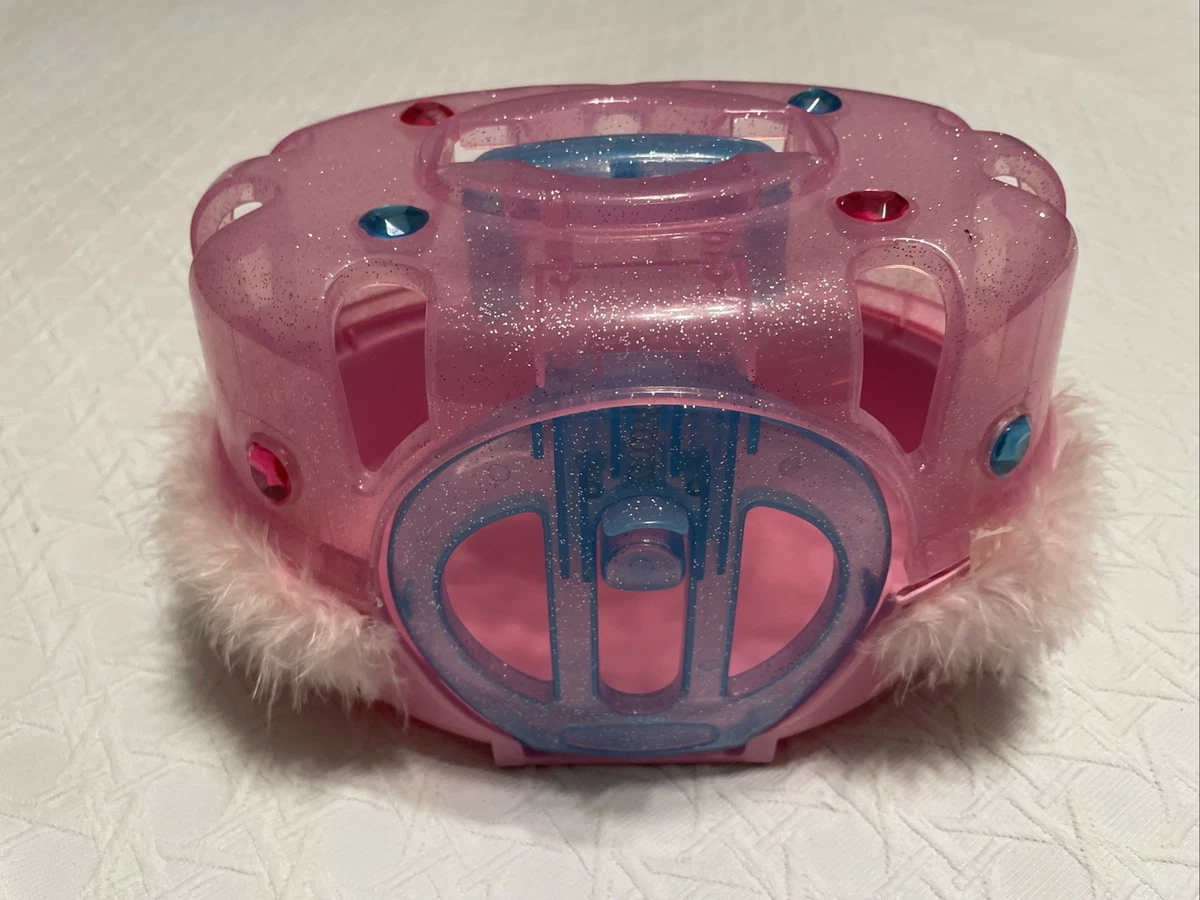 Battat Toy Pet dog Carry case Pink Plastic cage Glitter Fur