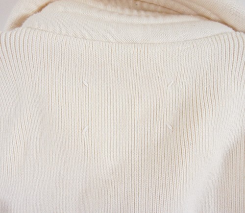 Maison Margiela Jacket Mens Small Cream Ribbed Knit Full Zip Luxury Adult FLAWS* - Picture 11 of 19