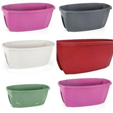 Oval  Decking Balcony Planters Railing Hanging Large Bridge Plant Flower Pots