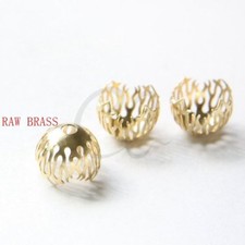 10 Pieces Raw Brass Bead Cap - 17x13mm 3025C 