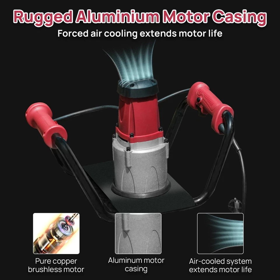 Herramientas de excavadora de orificios de poste eléctrico DC HOUSE 1500W con varillas de extensión de excavación de 6" Foto 3 de 4