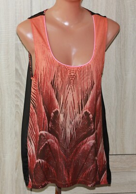 Pinko Orange Brown Sleeveless Tanktop Modal Polyester Size M