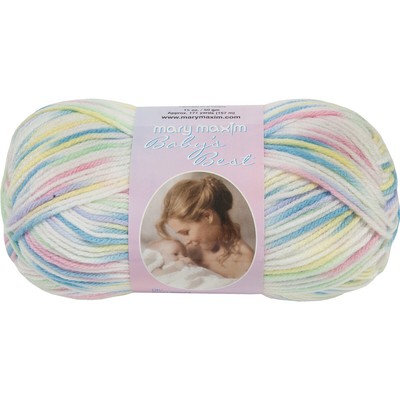 Mary Maxim 444-8 Baby's Best Yarn-Rainbow Print (10Pk)