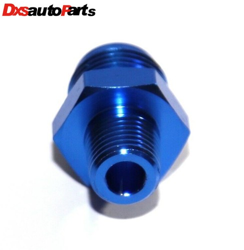 - Adaptador de ajuste extremo de manguera anodizado de aluminio macho de 8 AN macho a 1/4 NPT azul - Imagen 4 de 6