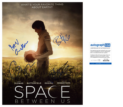 THE SPACE BETWEEN US CAST x5 SIGNED AUTOGRAPH 11x14 PHOTO w/EXACT PROOF ACOA COA