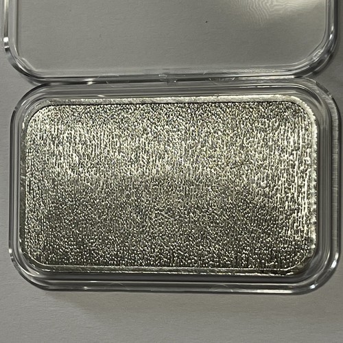 Engelhard Small Pebble Back Vintage Ingot Bar 1 Troy Oz .999 Fine Silver Medal - Picture 12 of 15