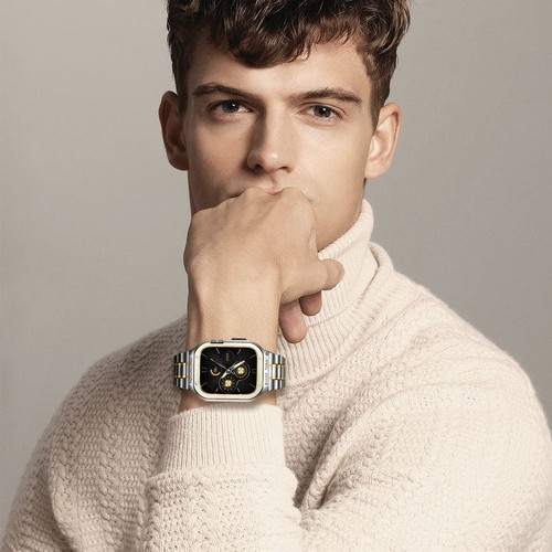 Bracelet en acier inoxydable + boîtier en métal pour Apple Watch Series 8 7 6 5 4 SE 44/45/49 MM - Photo 8 sur 30