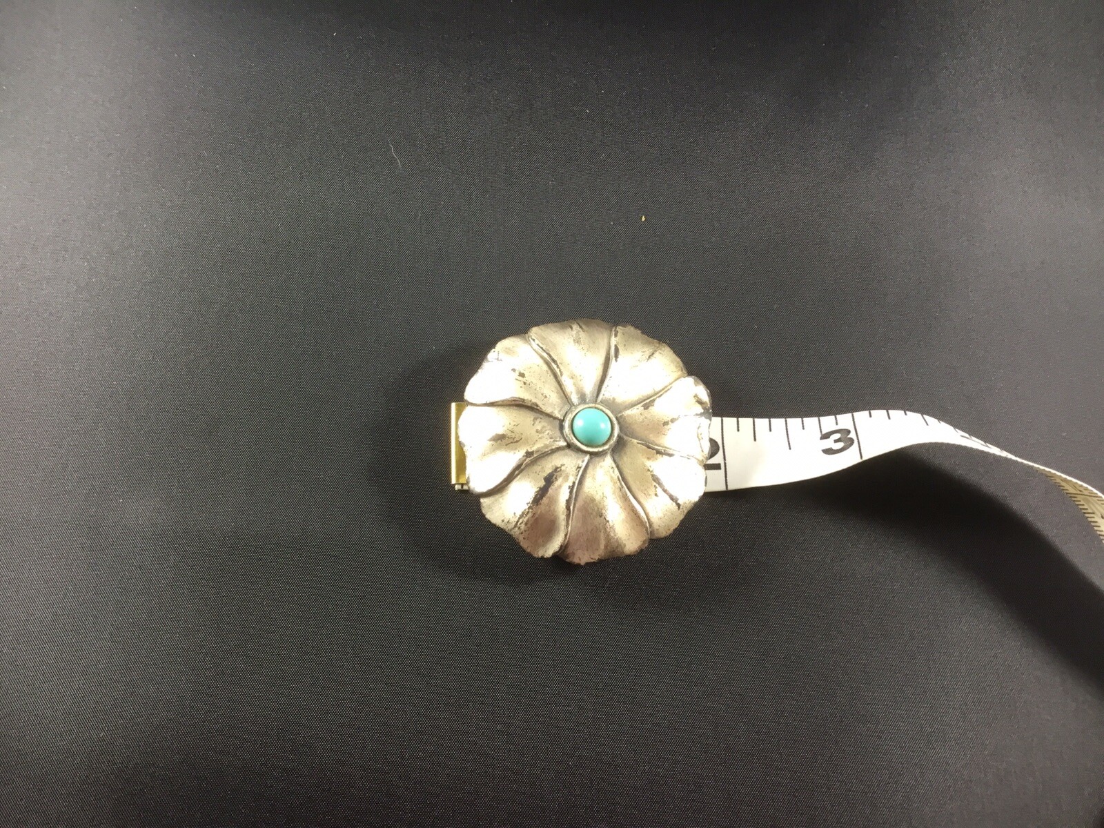 Vintage Compact Solid Perfume Box Pendent Silver … - image 11