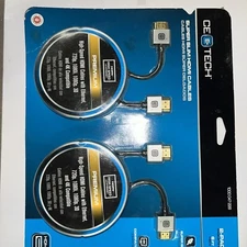 CE TECH 2 Pack Super Slim High Speed Gold Plated 6ft HDMI Cables 