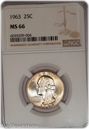 1963 25C NGC MS66 PQ