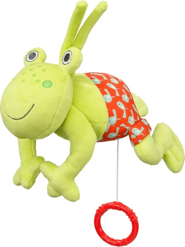 PUSBLU / dm NEU FROSCH Spieluhr mit Melodie „Weißt Du, wieviel Sternlein stehen“