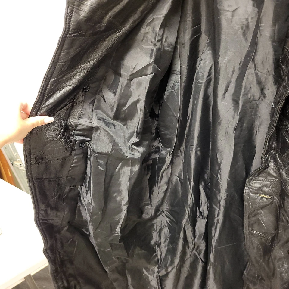 Casaco de couro genuíno Navarre Leather Company Italy design de pedra XXL preto - Imagem 4 de 4