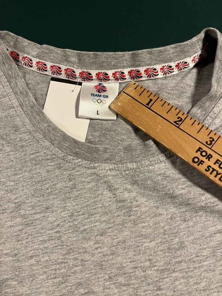 Команда GB Великобритании Олимпийских игр официальный логотип футболка большой серый Англии Великобритании лев - Изображение 2 из 4