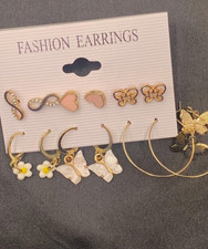 new butterfly earrings set 6 pairs creative butterfly earrings heart earrings