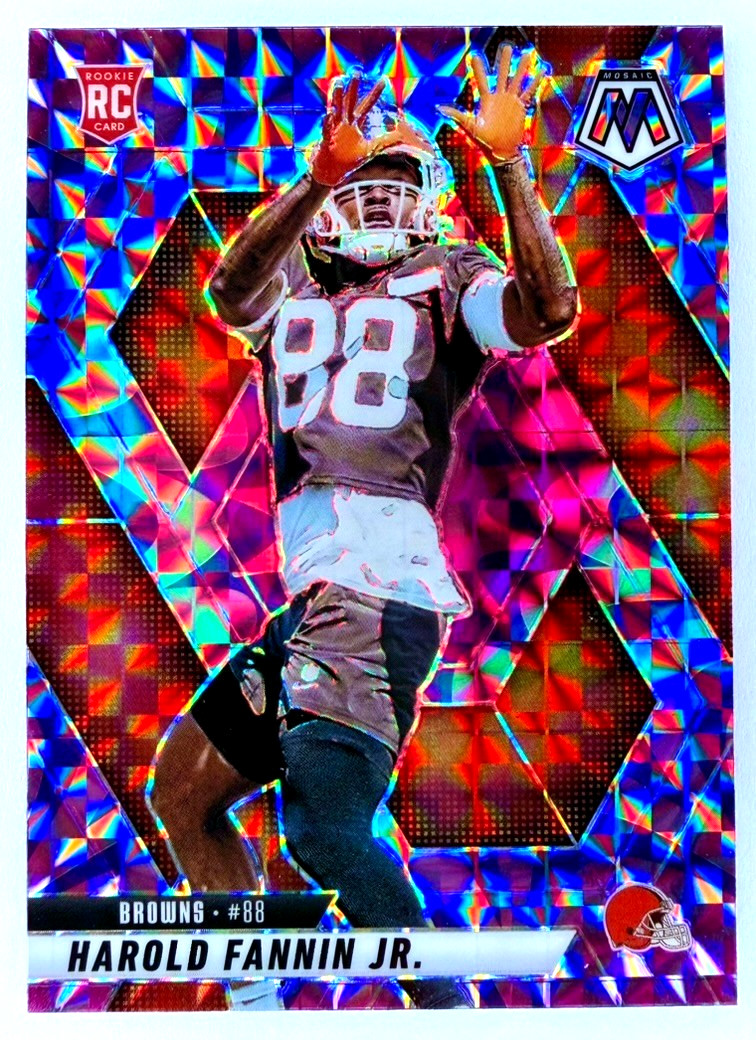 2025 Mosaic HAROLD FANNIN JR. #384 RC Rookie Purple Reactive Prizm - Browns