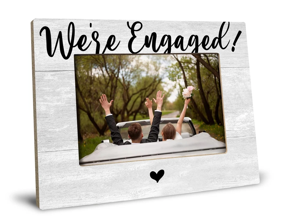 Regalos de compromiso para parejas, marco de fotos de compromiso, nos hemos comprometido, nuevo... Foto 2 de 4