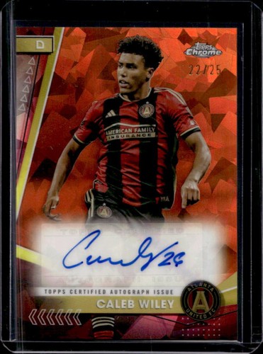 2024 Topps Chrome Sapphire MLS Caleb Wiley Auto Refractor Orange #22/25