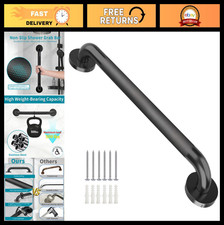 24" Matte Black Shower Grab Bar - Anti-Slip Stainless Steel Safety Handle for Se