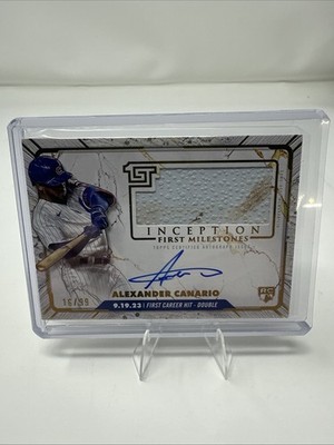 2025 Topps Inception Alexander Canario First Milestone Relic Auto 16/99