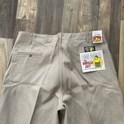 Ben Davis Gorilla Cut Light Brown Work Pants Made In USA 44x 30