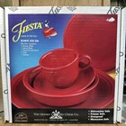 NEW Fiesta SCARLET Red 5 pc  Place Setting 830 326 Colorful Dish Set USA Made