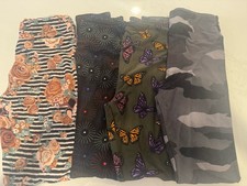 Lularoe Leggings One Size Set Of 4 Soft Mint Condition LR203