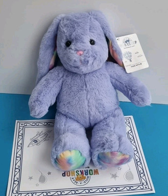 BUILD A BEAR Pawlett Hase Kaninchen neu mit Etikett lila PLÜSCH 